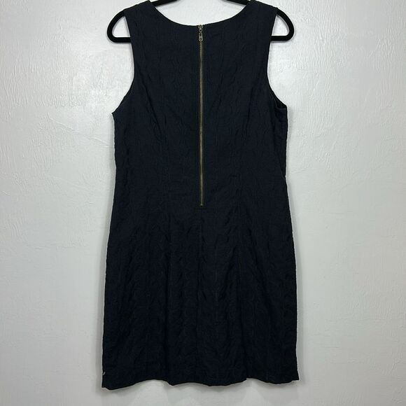 Hatley Elegant Black Floral Embroidery Sleeveless Sheath Dress Size 12 - Picture 3 of 10